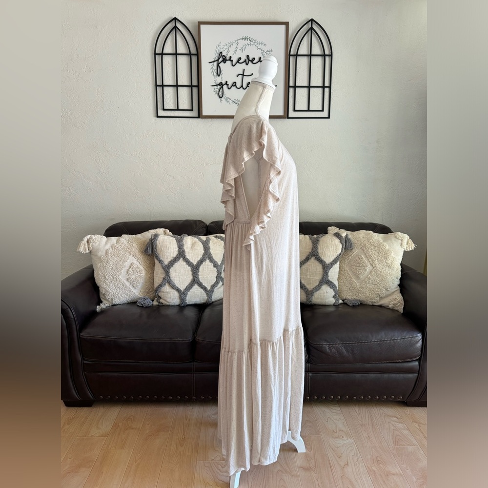 Free People Beach Terrazzo Maxi Dress In Wheat Resort Wear Size S Beach Summer - Picture 12 of 14